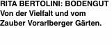 Buchprojekt (Autorin) www.bodengut.at Von der Vielfalt und vom 