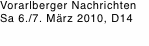 Vorarlberger Nachrichten Sa 6./7. März 2010, D14   