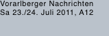 Vorarlberger Nachrichten Sa 23./24. Juli 2011, A12