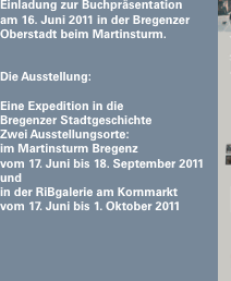 Einladung zur Buchpr&auml;sentation  am 16. Juni 2011 in der Bregenz